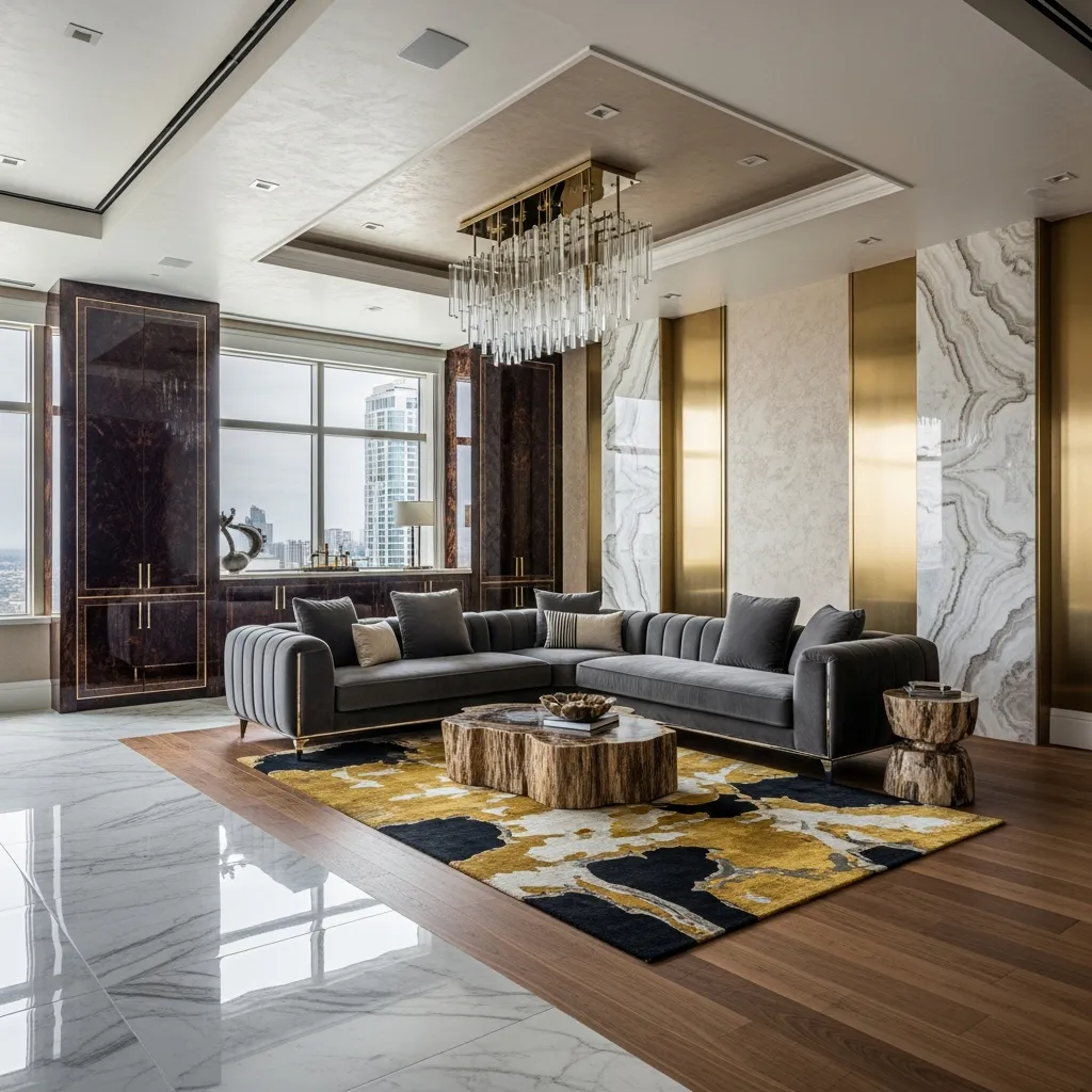 High-quality materials and finishes in interior